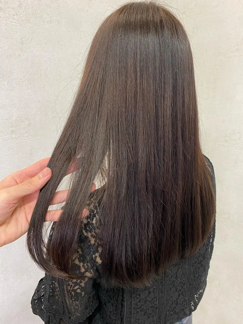 ロング アッシュ メンズ縮毛矯正 ニュアンスパーマのヘアスタイル