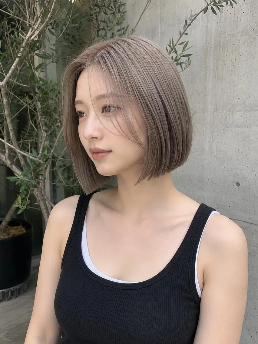 ミディアム ヘアカラー ❄️透明感カラー❄️ メンズ✂️TOWAのヘアスタイル
