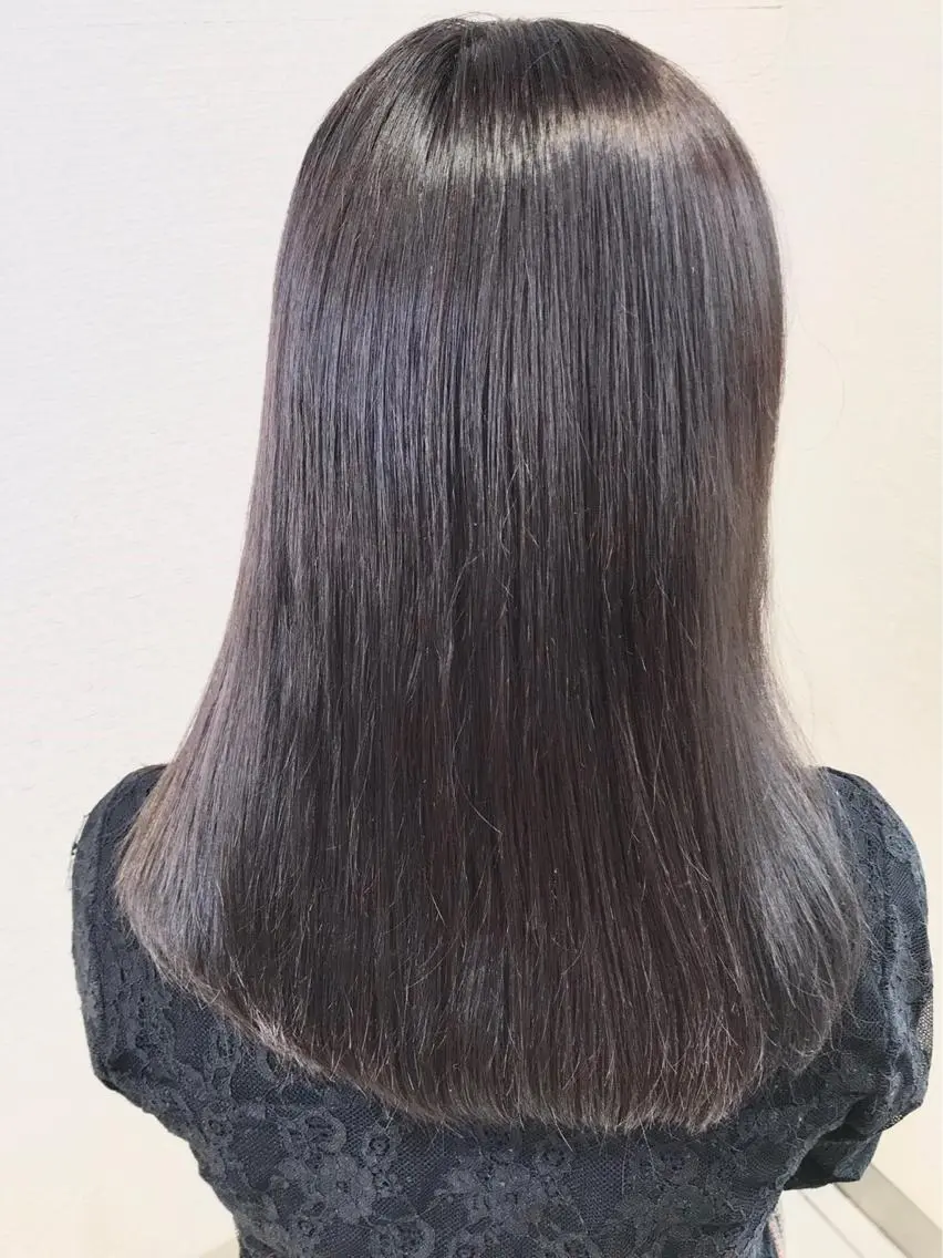 ロング パーマ 白髪ぼかしハイライト 茗荷谷駅徒歩2分のヘアスタイル