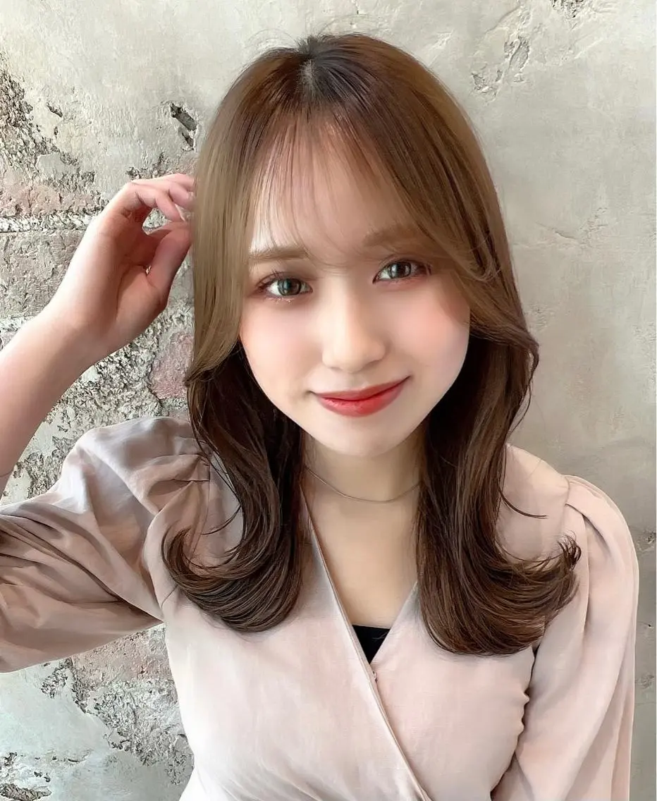 セミロング くびれヘア 髪質改善 🧡くびれヘア/前髪 顔周り🧡久原結衣のヘアスタイル