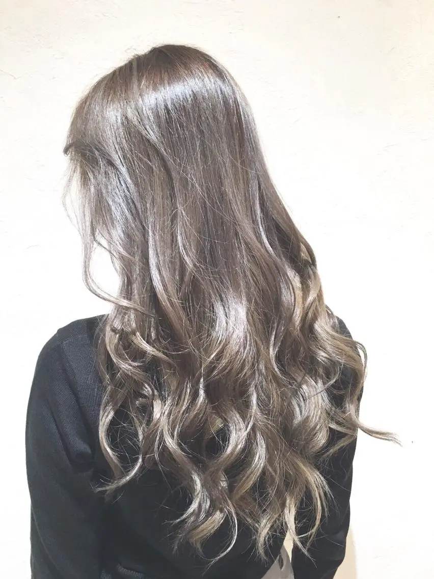 ミディアム セミロング ロング カラー ヘアアレンジ アッシュ ブリーチ 外国人風カラー 👑指名率No.1 👑坂口飛翔のヘアスタイル