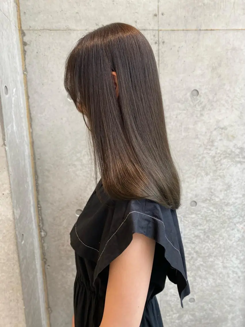 セミロング カラー カット ヘアカラー トリートメント Saki/レイヤー/ 柔らかカラーのヘアスタイル