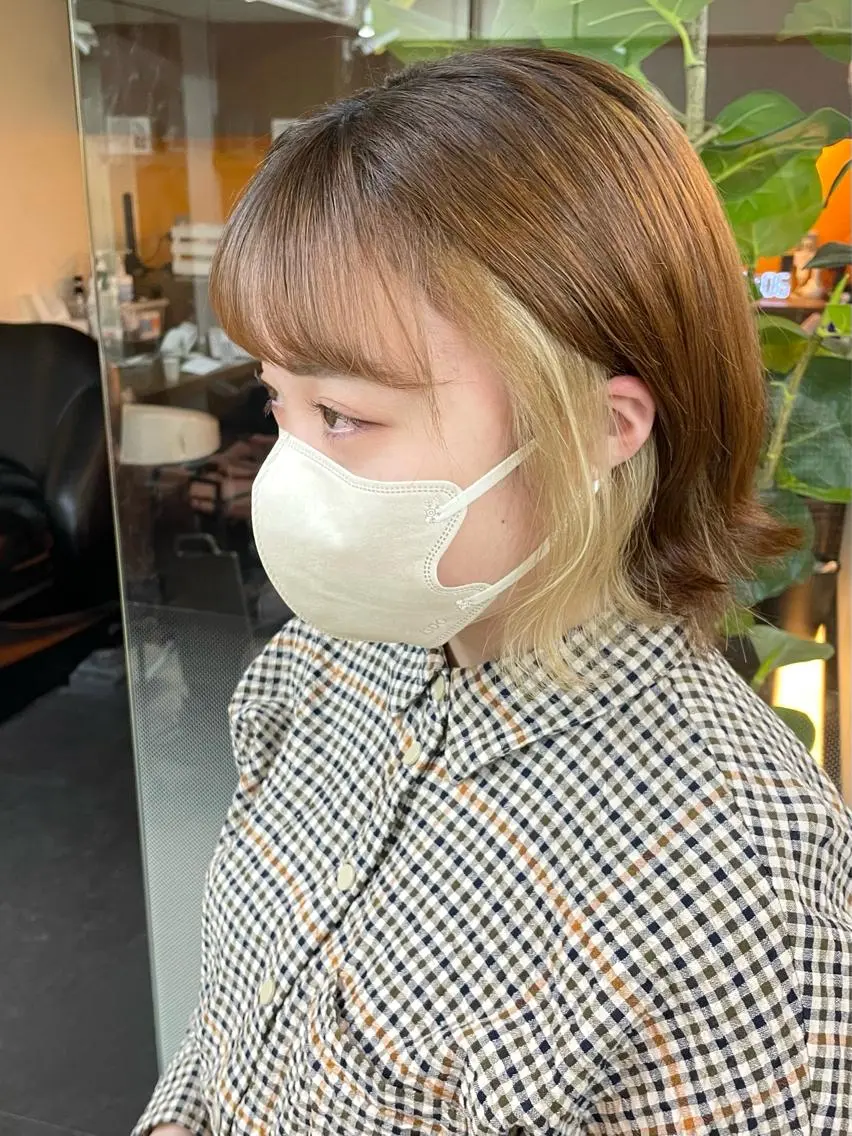 カラー ヘアカラー トリートメント yasuハイトーン/ デザインカラーのヘアスタイル