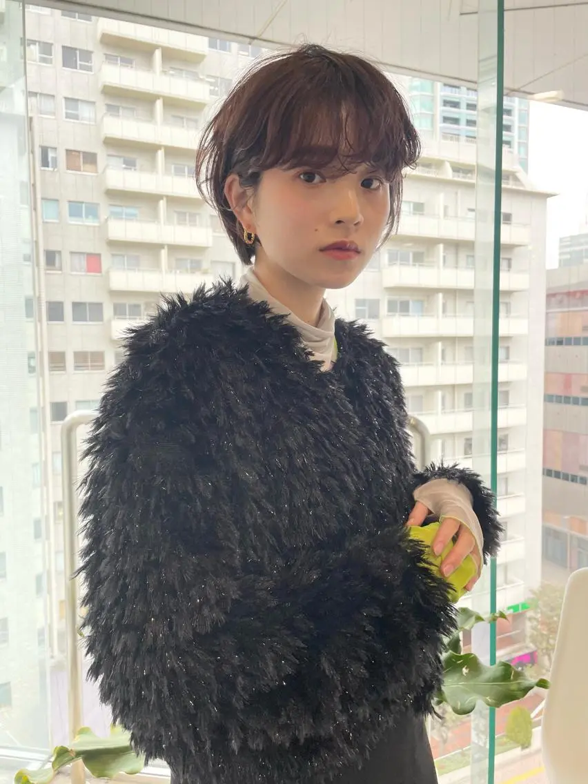 ショート カラー パーマ レイヤー/似合わせ TAKUYAのヘアスタイル