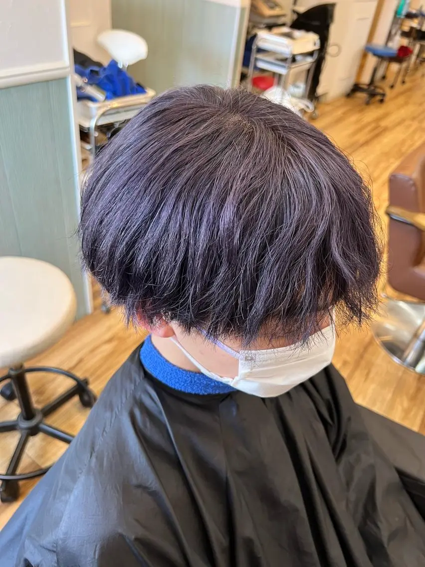 ショート カラー アッシュ ブルーカラー ブルーアッシュ 🐰ハイトーンカラー 畠山 渡🐰のヘアスタイル