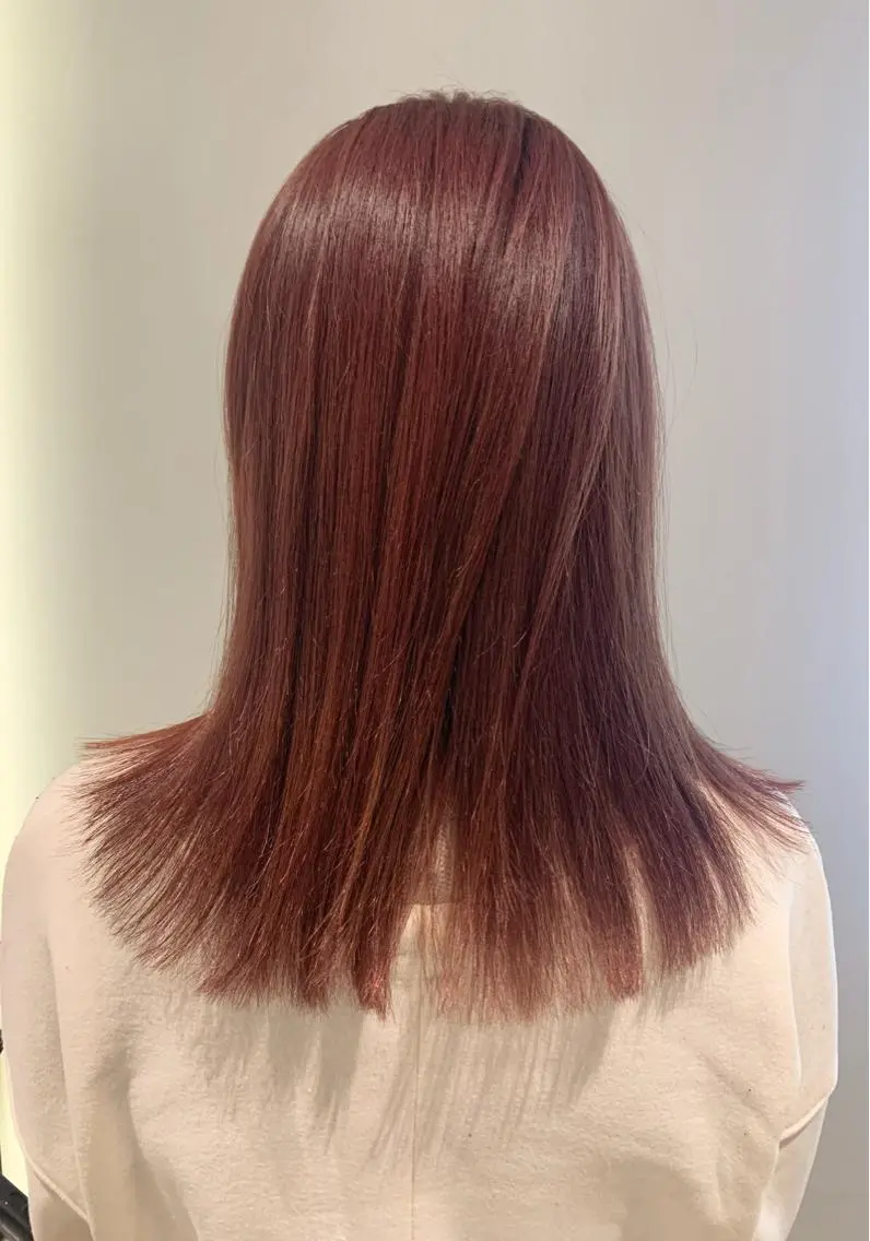 ミディアム カラー 髪質改善ストレート 中林優太のヘアスタイル