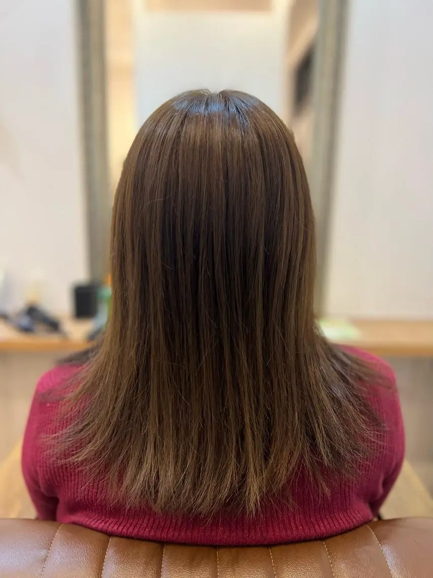 セミロング アッシュ カット ヘアカラー 🐰ハイトーンカラー 畠山 渡🐰のヘアスタイル