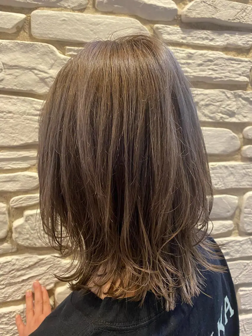 ミディアム カラー ヘアアレンジ カット ヘアカラー トリートメント 溝口 ひなこのマツエク・マツパデザイン