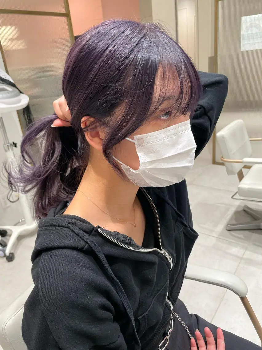 ロング カラー ヘアアレンジ トリートメント レイヤーカット/透明 感カラー🐬永井瑠栞のヘアスタイル