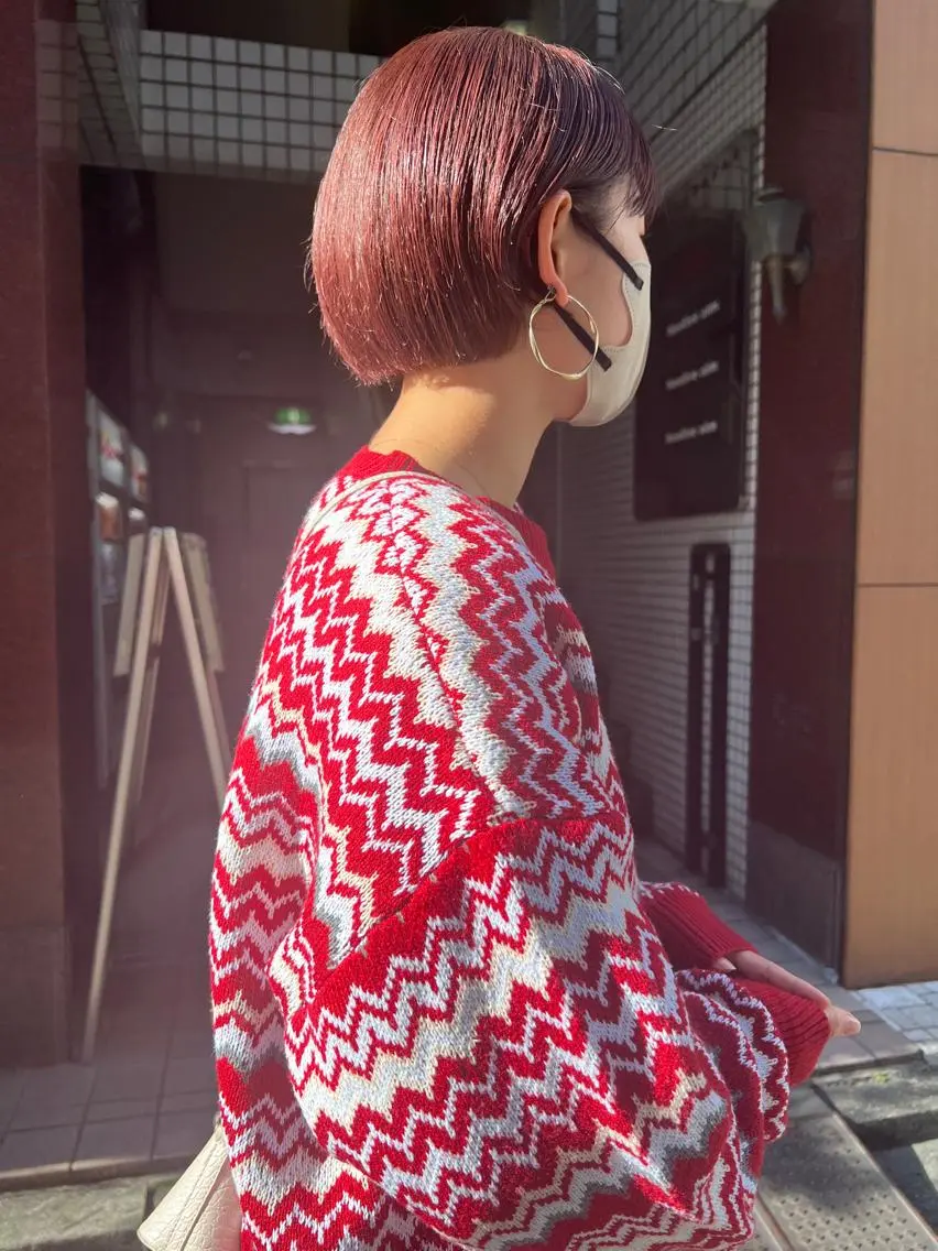 ショート カラー ヘアアレンジ ブリーチ 🌿ショート🌿 パーマ🌿淳平のヘアスタイル