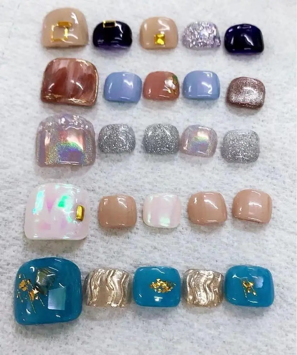 ネイル アートネイル フットネイル フットネイル I-nailロング /ワンホン/キラキラのネイルデザイン