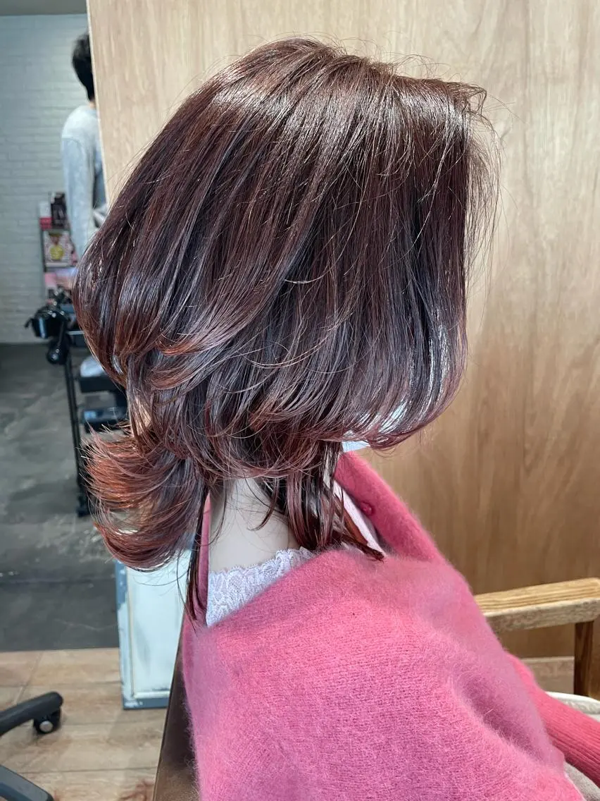 ミディアム カラー 美容室ARKS 黒田杏奈のヘアスタイル