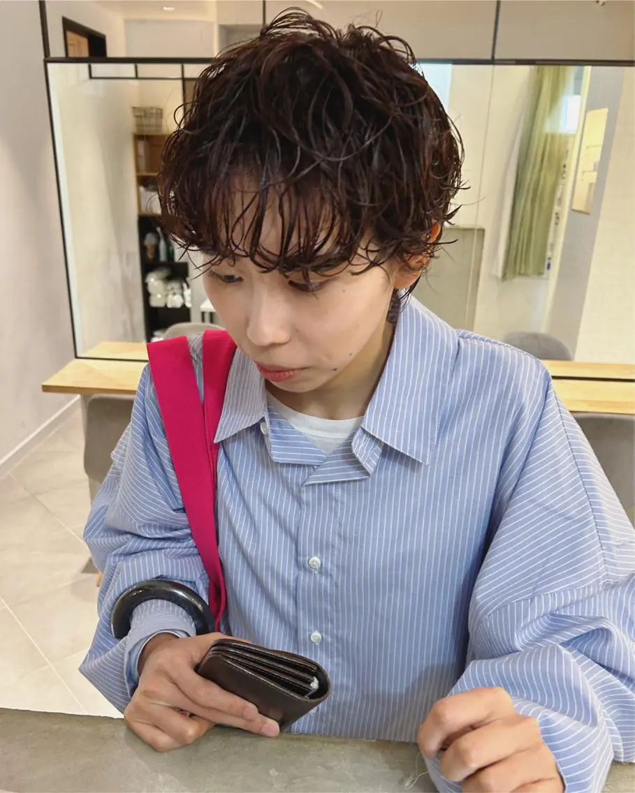 ショート パーマ ショートヘア カット パーマ トリートメント 村上雅人 ナチュラルモードのヘアスタイル