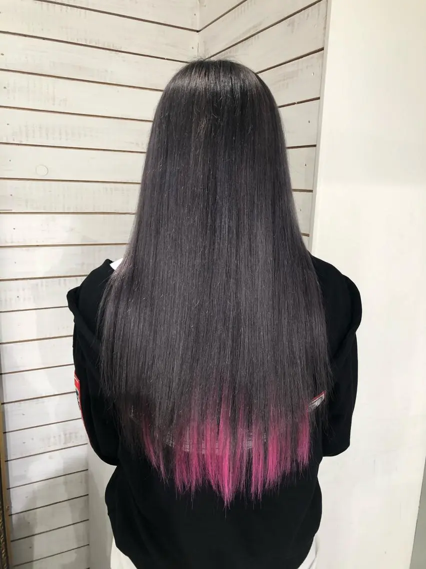 ロング カラー ブリーチ グレージュ インナーカラー エクステ 🦋美髪/エクステ 🦋アベイクミのヘアスタイル