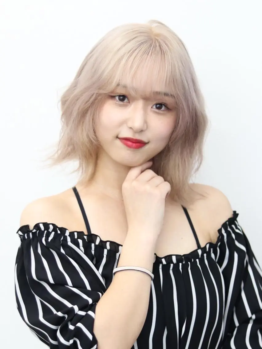 セミロング 💫艶髪/暖色カラ ー/ruka💫のヘアスタイル