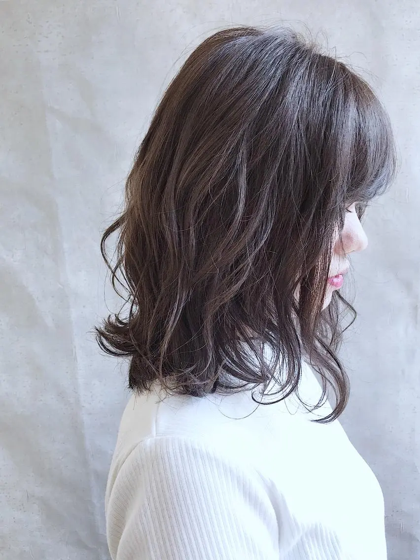 ミディアム カラー アディクシーカラー ブリーチ ケアブリーチ ダブルカラー ハイライトカラー MOU namba ムウナンバのヘアスタイル