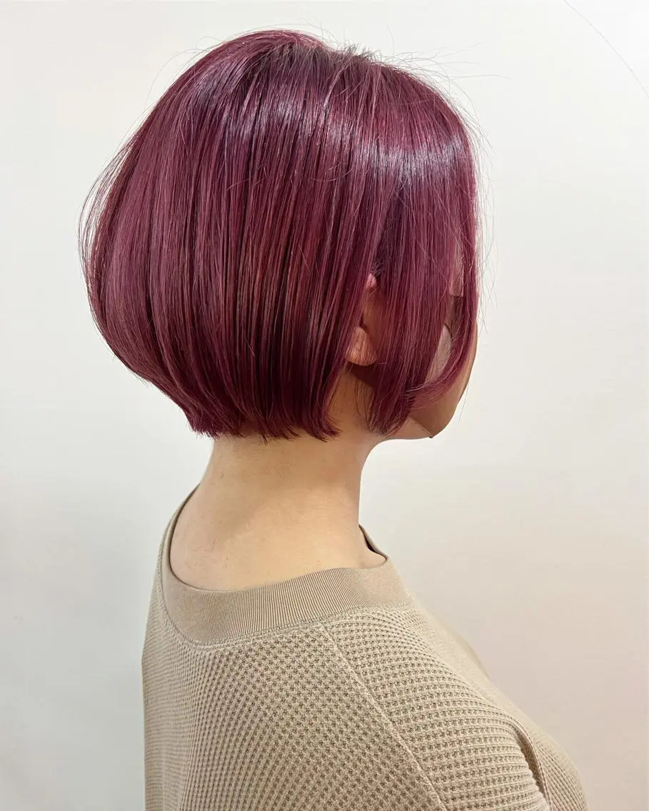 ショート カラー ピンクカラー カット ヘアカラー WATANABE MISAKIのヘアスタイル