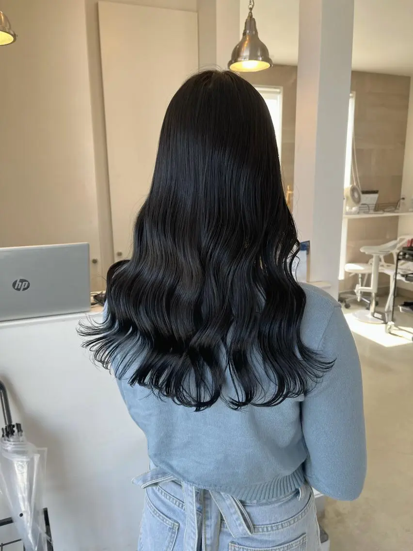 ロング カラー ヘアカラー トリートメント 長山 茉白のヘアスタイル