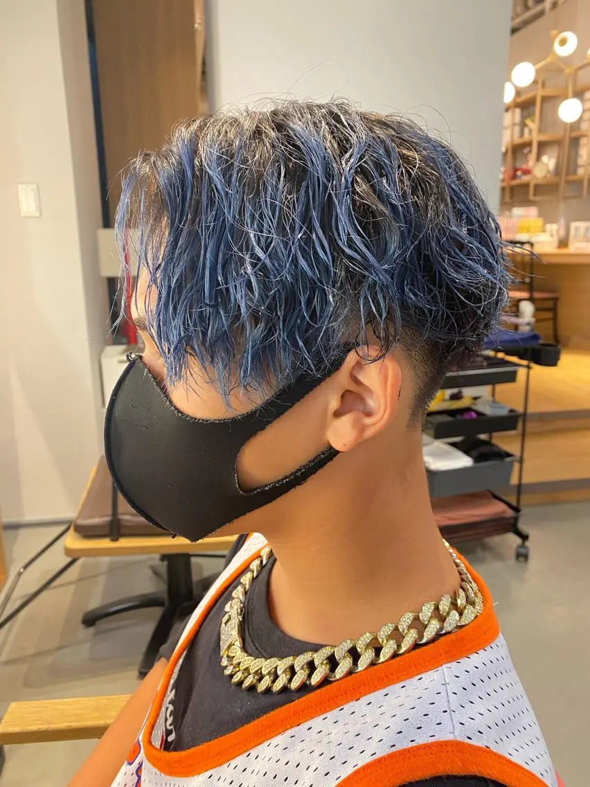 ショート カラー パーマ メンズ unopulir 景山 凌のヘアスタイル