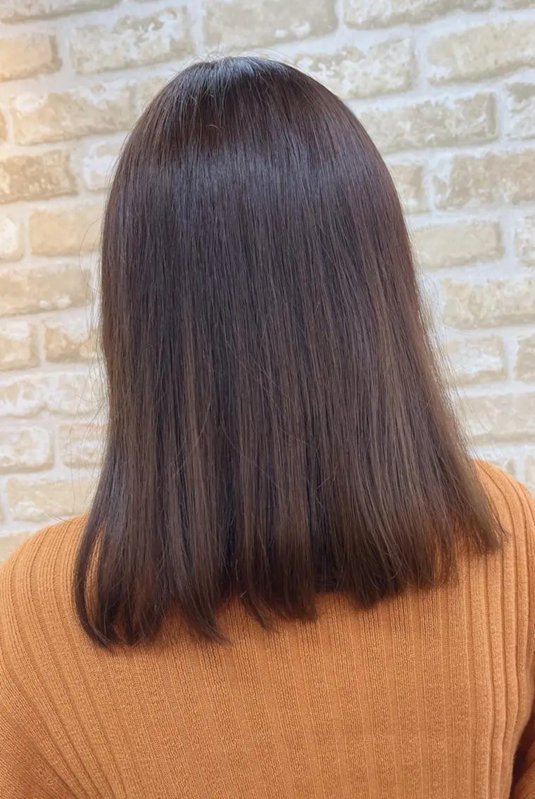 セミロング ヘアカラー トリートメント 英斗 ひでとのヘアスタイル