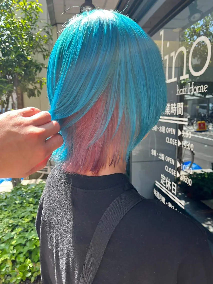 ミディアム カラー ダブルカラー グラデーションカラー ハイライトカラー イルミナカラー インナーカラー BUCKS【天王寺】 バックス【駅30秒】のヘアスタイル