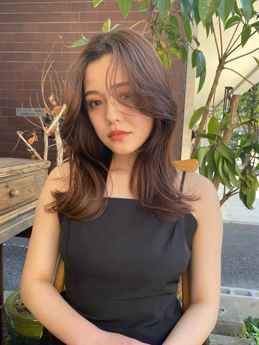 セミロング カラー Pia ツボイ ケイタのヘアスタイル