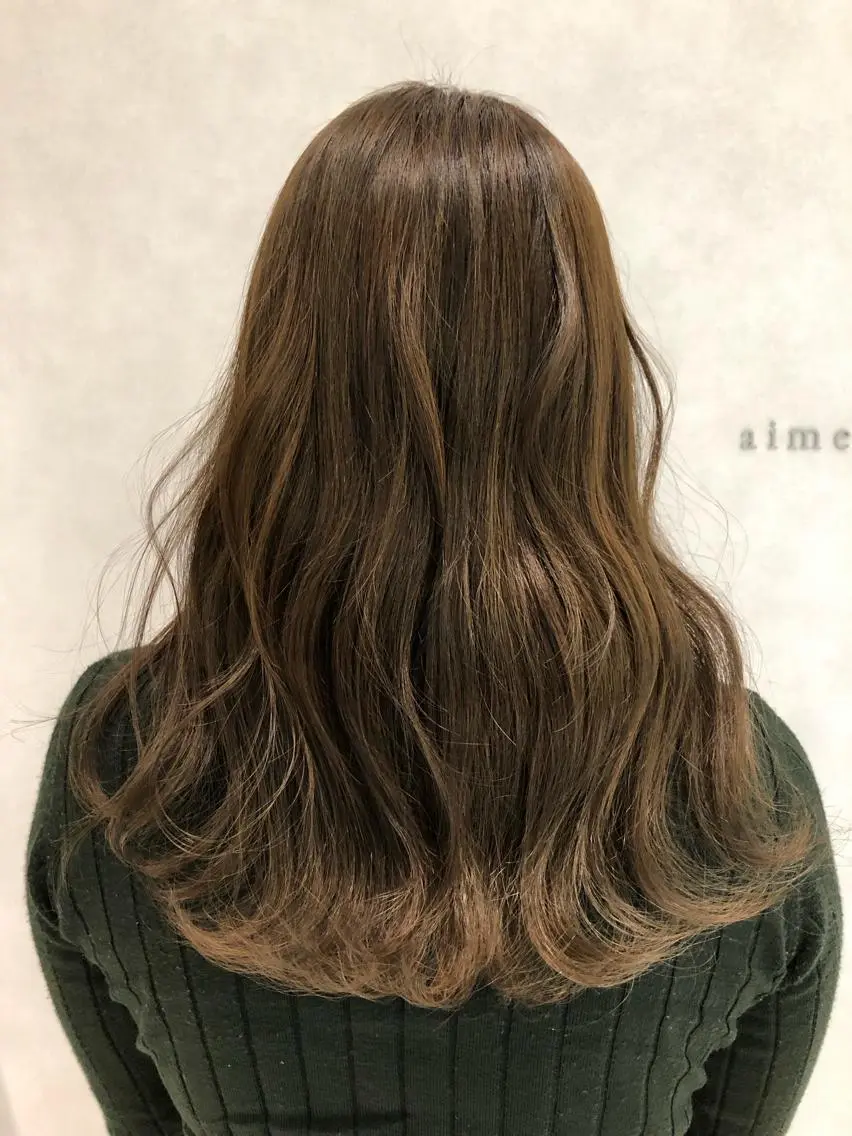 セミロング カラー こうやま みるのヘアスタイル