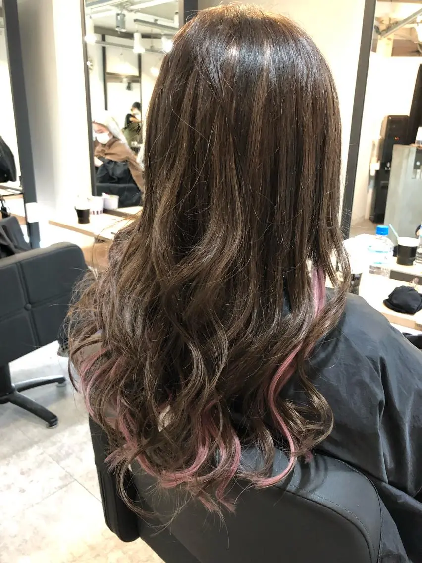 ロング カラー アッシュ アッシュブラウン ブラウンカラー ラベンダーカラー ピンクカラー レイヤー/エクステ alpha下妻のヘアスタイル