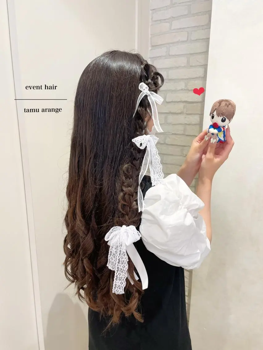 ロング ヘアアレンジ シールエクステ横浜 🐏☁️miminaのヘアスタイル