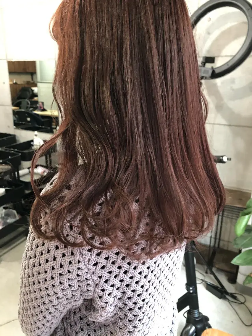 ミディアム カラー アディクシーカラー ベージュカラー 黒髪 ブリーチ ブルーカラー カット ヘアカラー パーマ トリートメント 艶髪育成サロン 京橋　shinのヘアスタイル