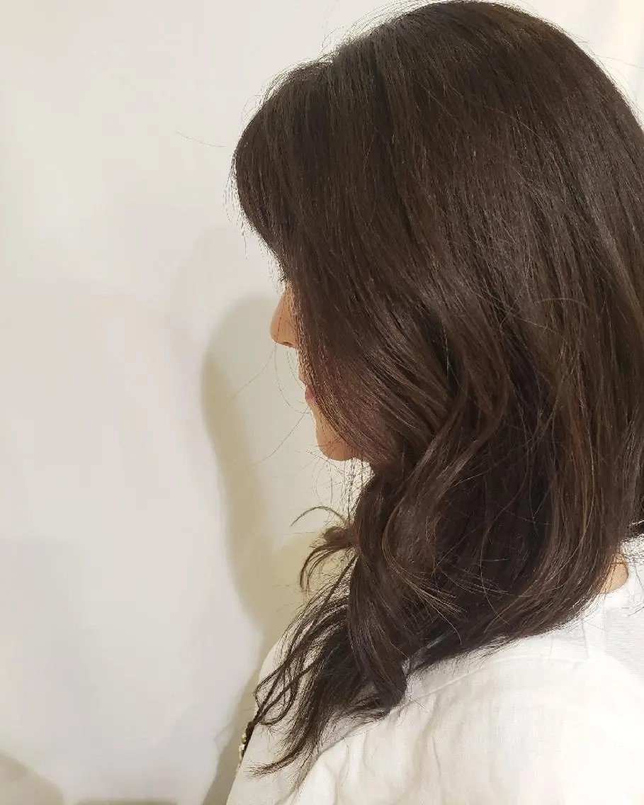 セミロング カラー ベージュカラー ミント ミントベージュ レイヤーカット ウルフカット 美谷添（ミヤゾエ） まどか大人ヘアサロンのヘアスタイル