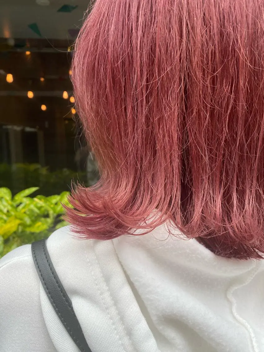 ミディアム カラー ブリーチ ピンクカラー ローズカラー Riganuts王子 Hayato✂︎のヘアスタイル