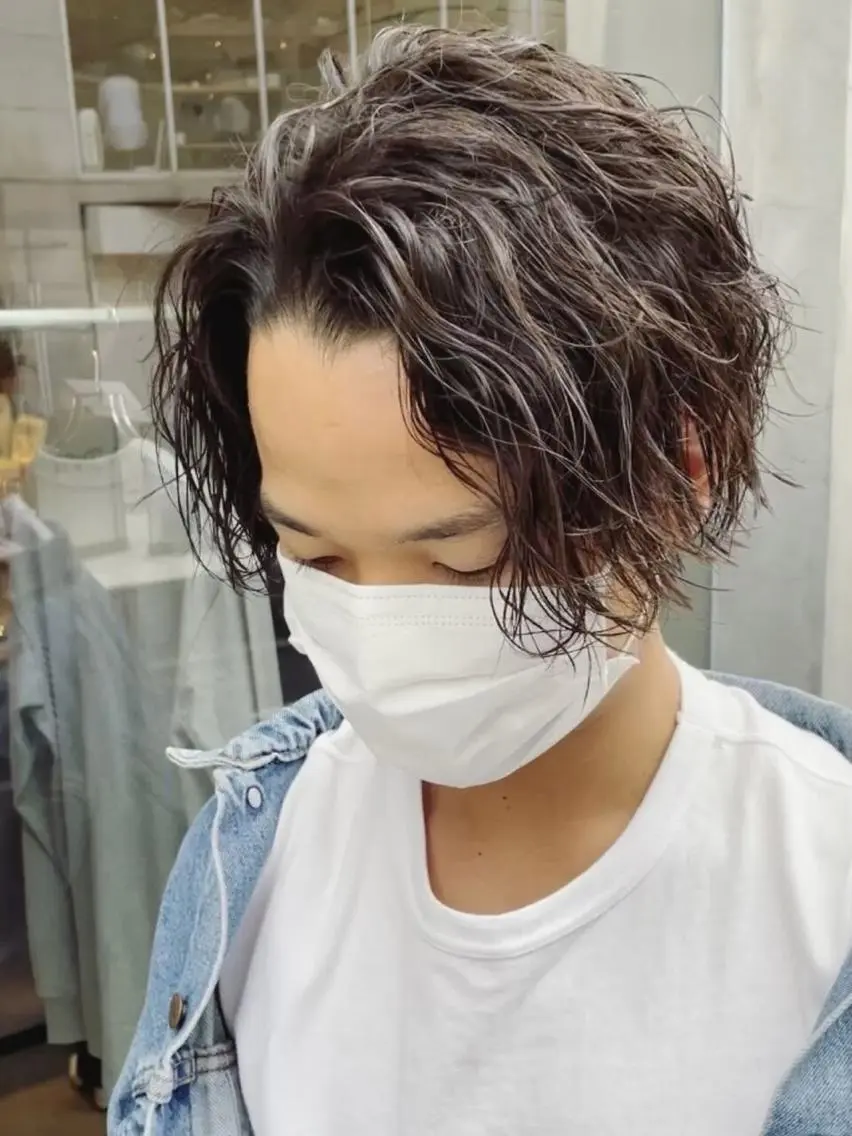 ショート パーマ メンズ メンズパーマ ツイストスパイラルパーマ スパイラルパーマ SENTA✨メンズ パーマ✨fifth栄のヘアスタイル
