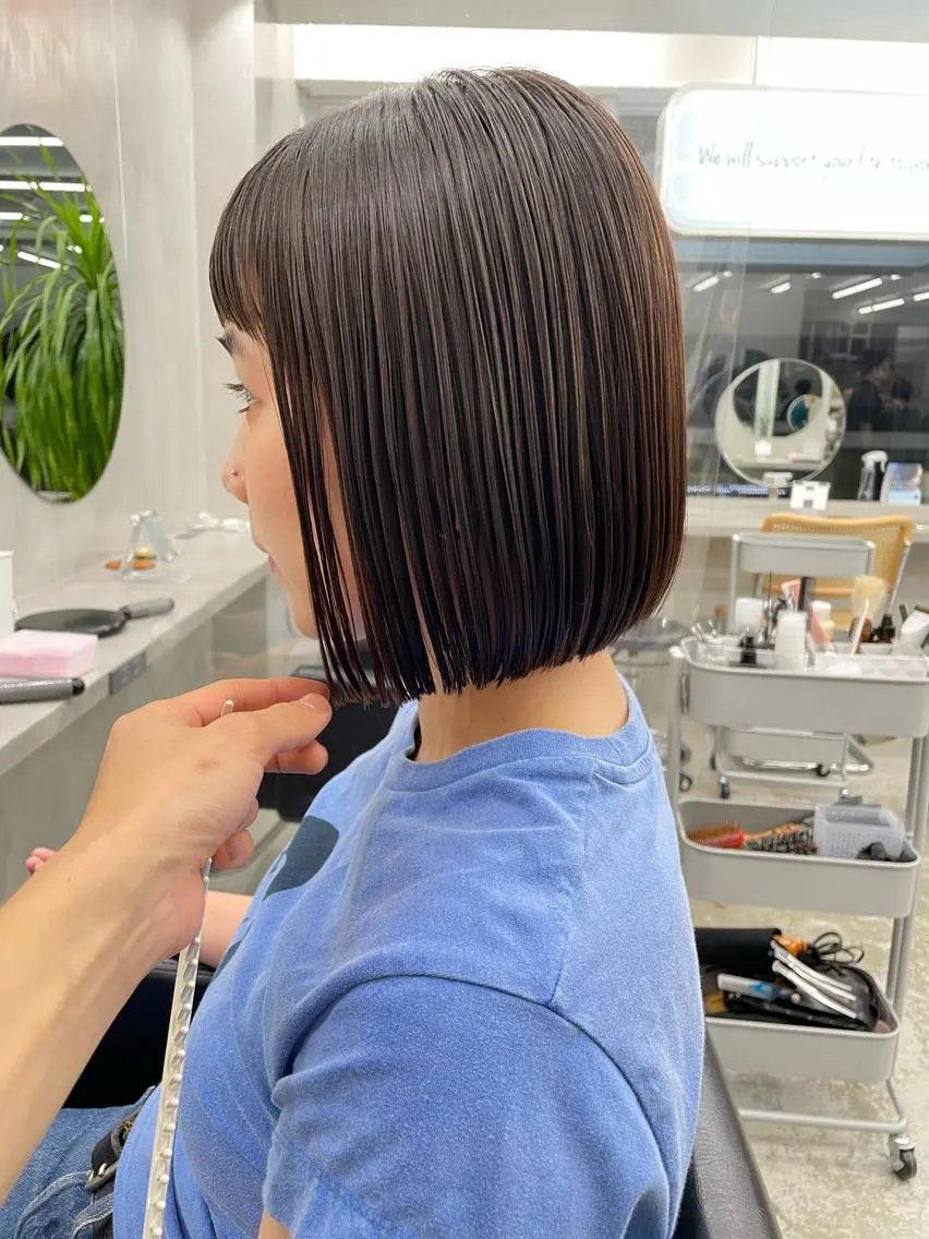 ショート ボブ カット トリートメント 👑ボブはお任せ ミヤノ👑のヘアスタイル