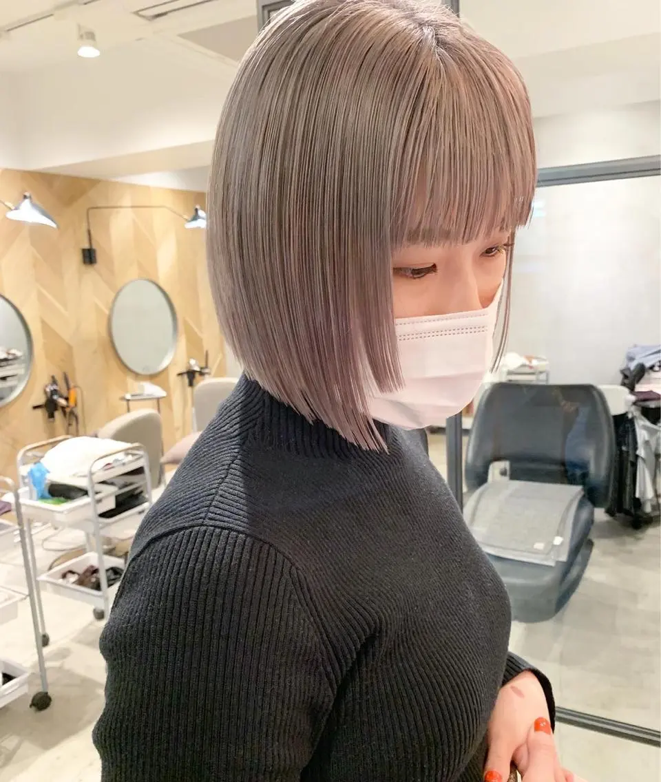 ショート カラー パーマ ヘアアレンジ 🫧赤み消し*艶髪 nanami🫧のヘアスタイル