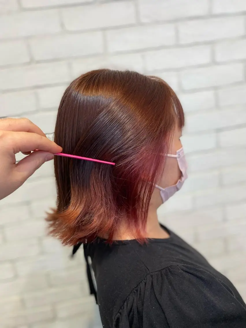 ショート カラー ヘアカラー ヨシダ フミノリのヘアスタイル