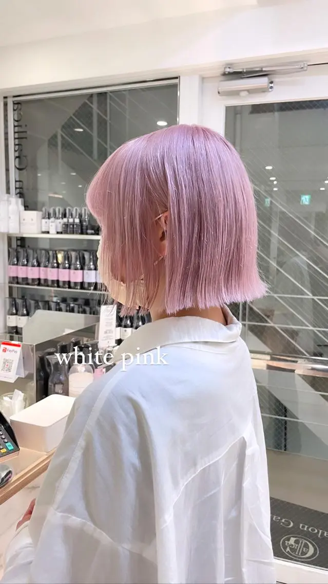 ミディアム カラー ブリーチ ブロンド ツヤ髪/透け感ヘア 💎Nokaのヘアスタイル