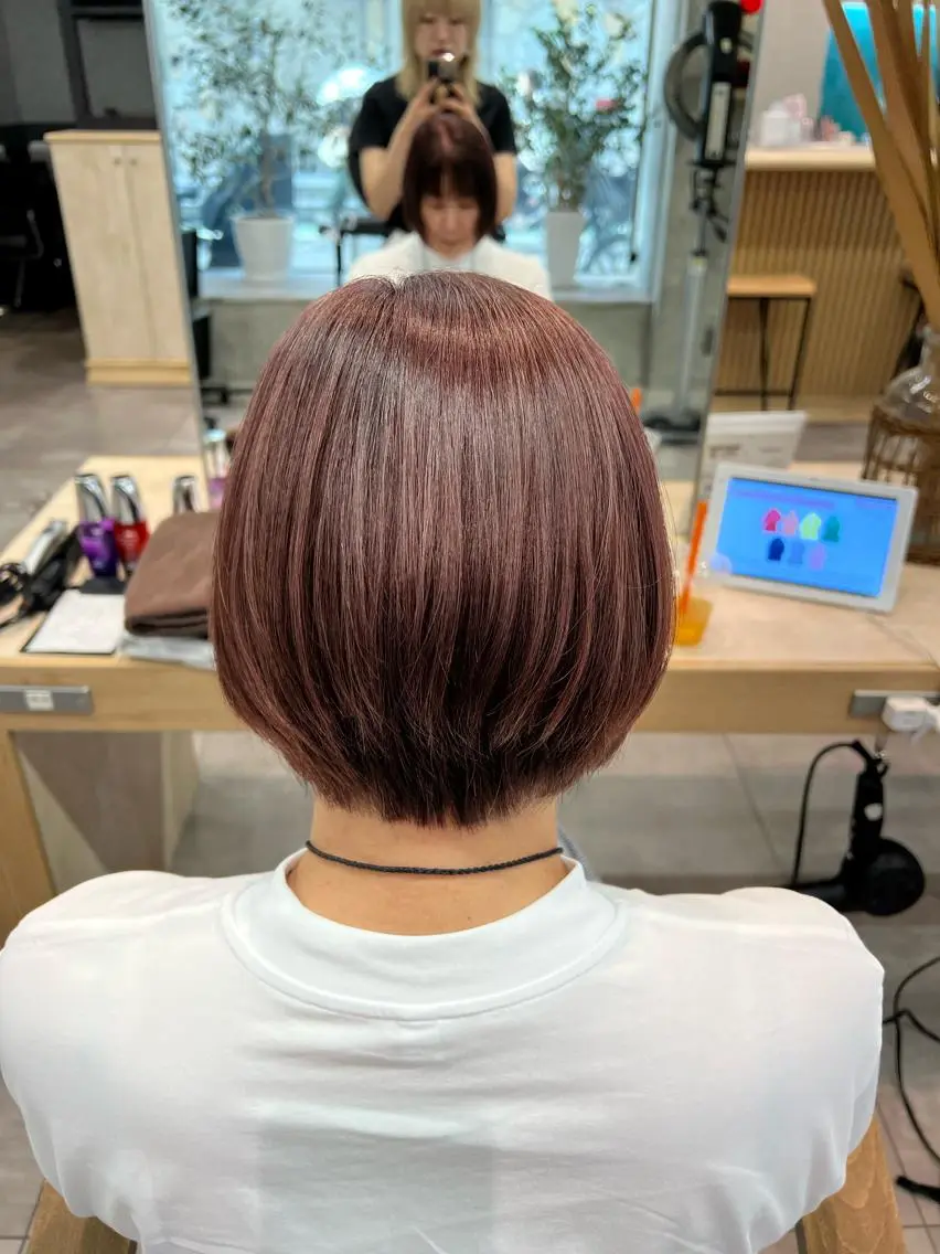 ショート カラー ヘアカラー トリートメント 🌞レイヤー×カラー 前川那津美🌞のヘアスタイル