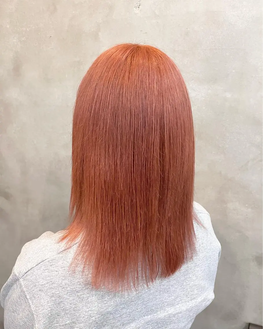 ミディアム カラー ヘアアレンジ ヘアカラー 【ピンク/韓国ヘア/ ヘアセット】亜海のヘアスタイル