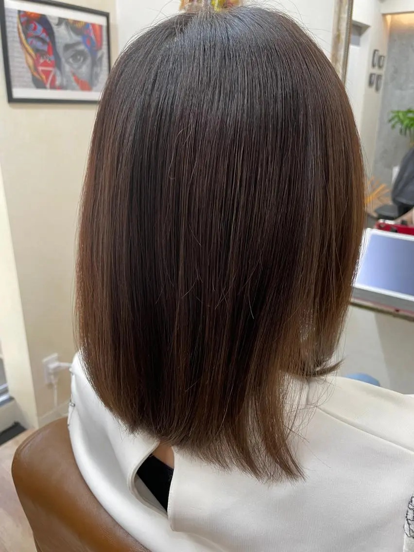 セミロング カラー 髪質改善 トリートメント TOWA 野村　コウダイのヘアスタイル
