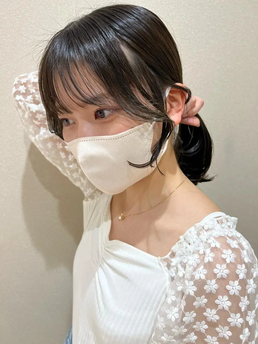 ミディアム カラー エギョモリ 外国人対応 佐久間のヘアスタイル