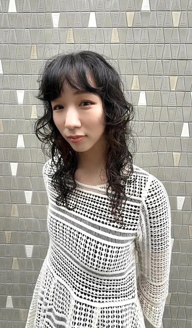 セミロング 松田 楽のヘアスタイル