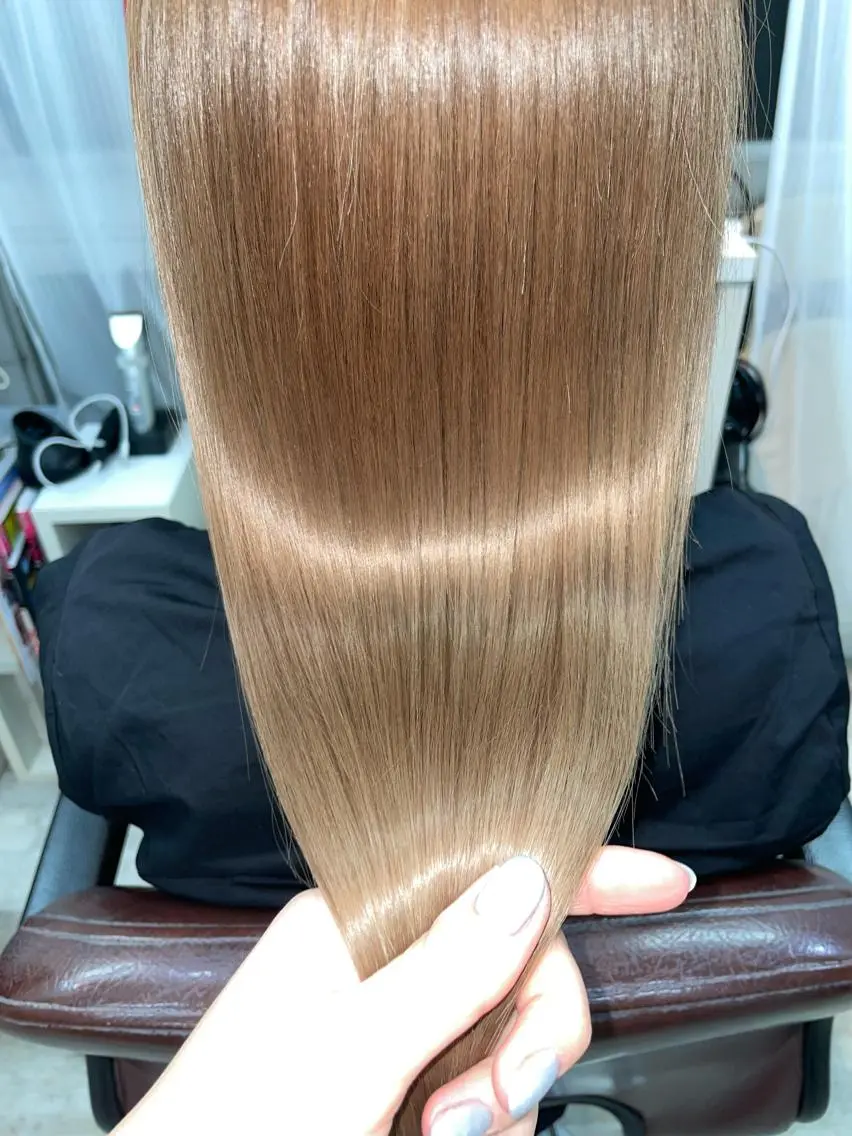 ロング カラー ヘアカラー トリートメント 韓国ヘア🤍髪質改善 🇰🇷AKANEのヘアスタイル