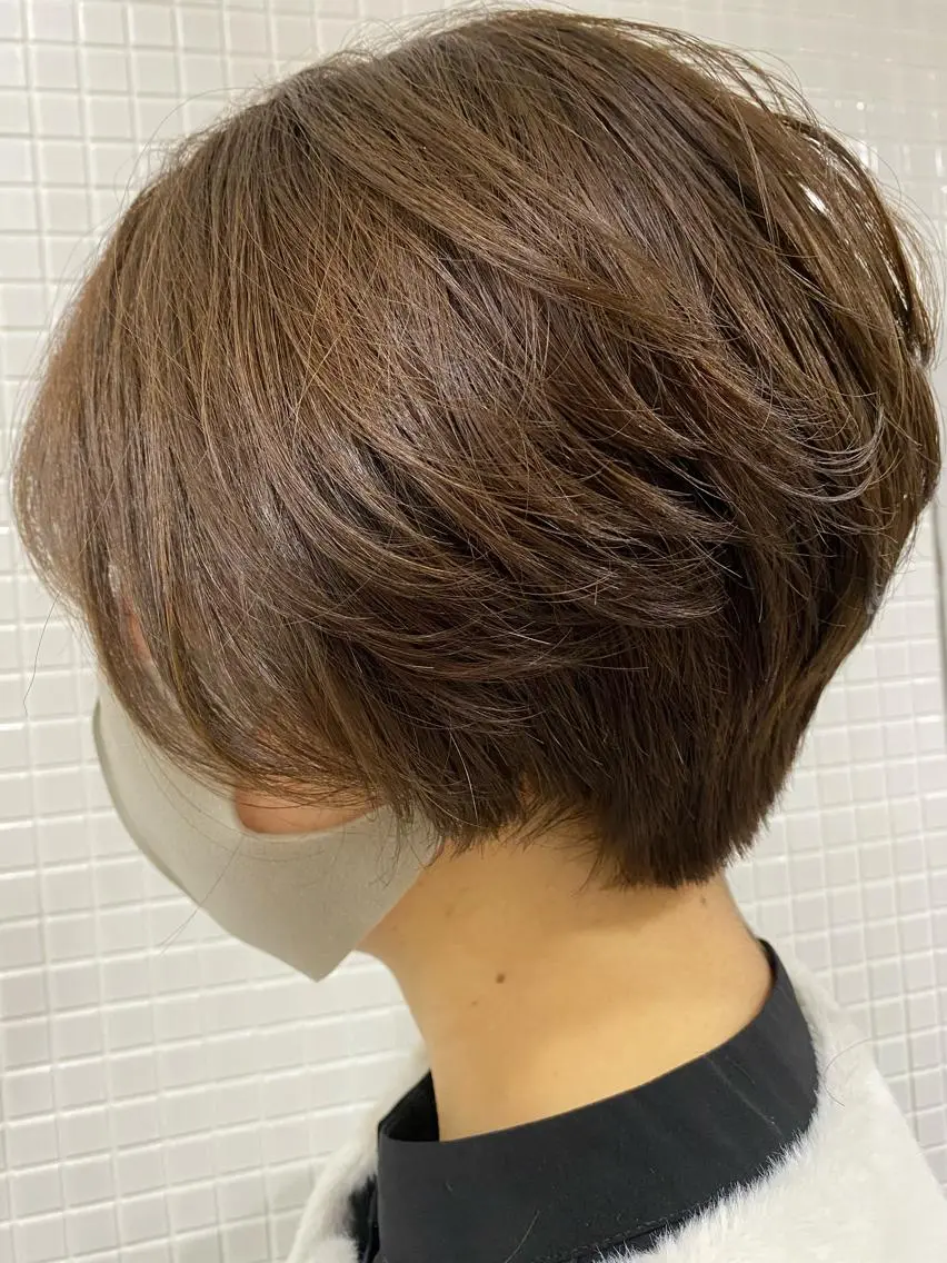 ショート 丸みショート ショートヘア 韓国美容室出身 🌹Sana/梅田のヘアスタイル