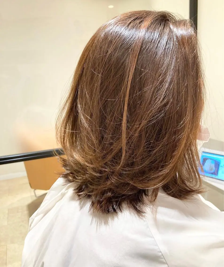 ミディアム カラー MATISSE藤崎 渕上 ジュビアイのヘアスタイル