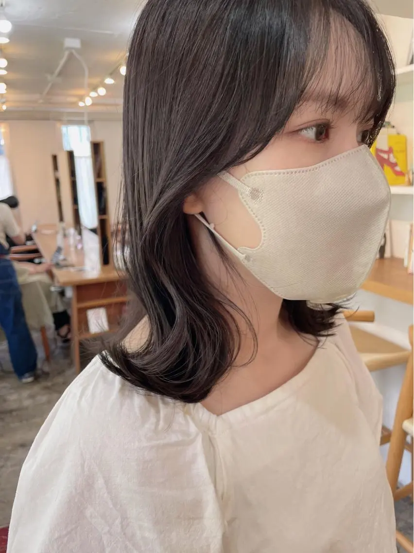 ミディアム カラー 透明感カラー イルミナカラー 【表参道】Ruri デジタルパーマのヘアスタイル