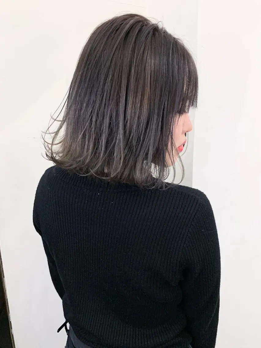 ミディアム カラー 透明感カラー エクステ(レミー毛) NINEのヘアスタイル