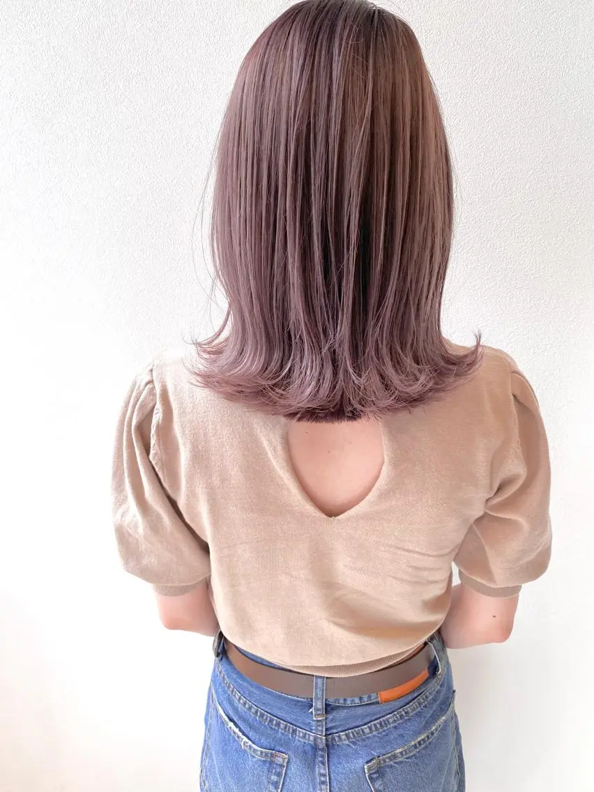 セミロング ヘアカラー MYRTLE TSUNODAのヘアスタイル
