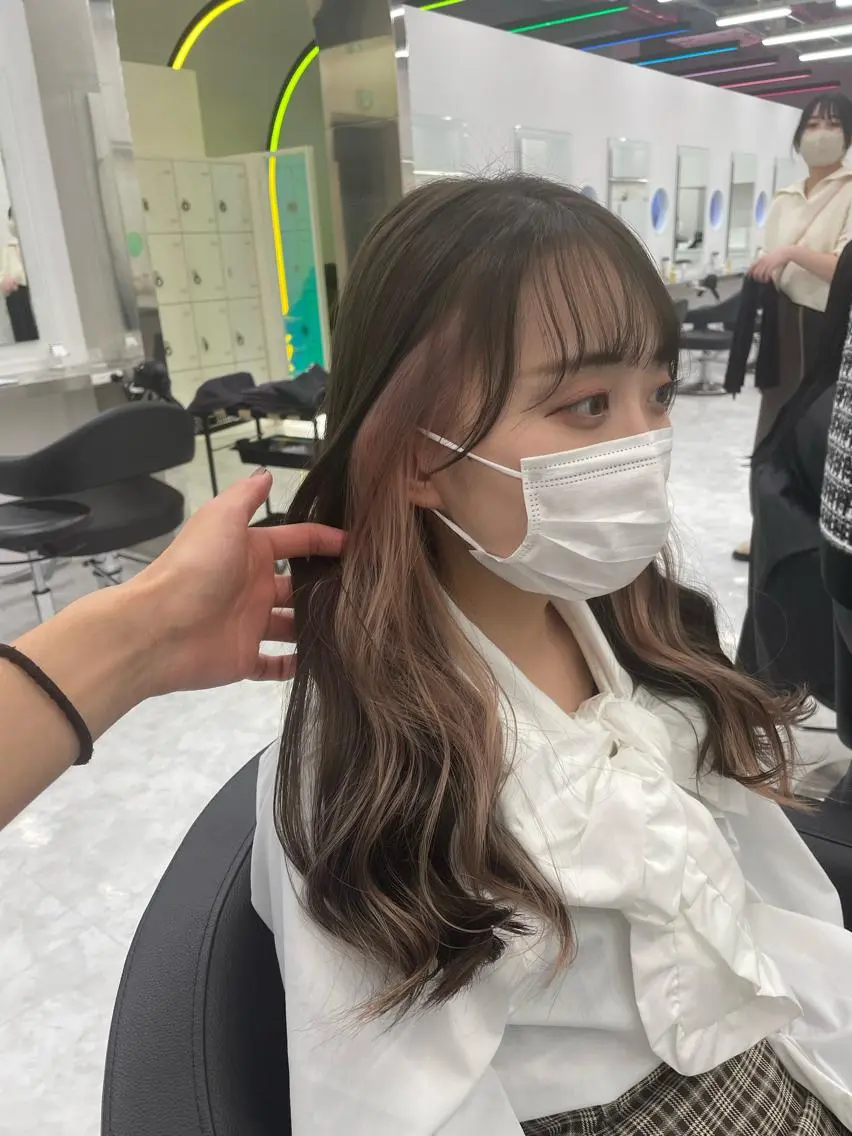 ロング カラー ヘアアレンジ 縮毛矯正/髪質改善/ ブリーチ毛/木元渓太のヘアスタイル
