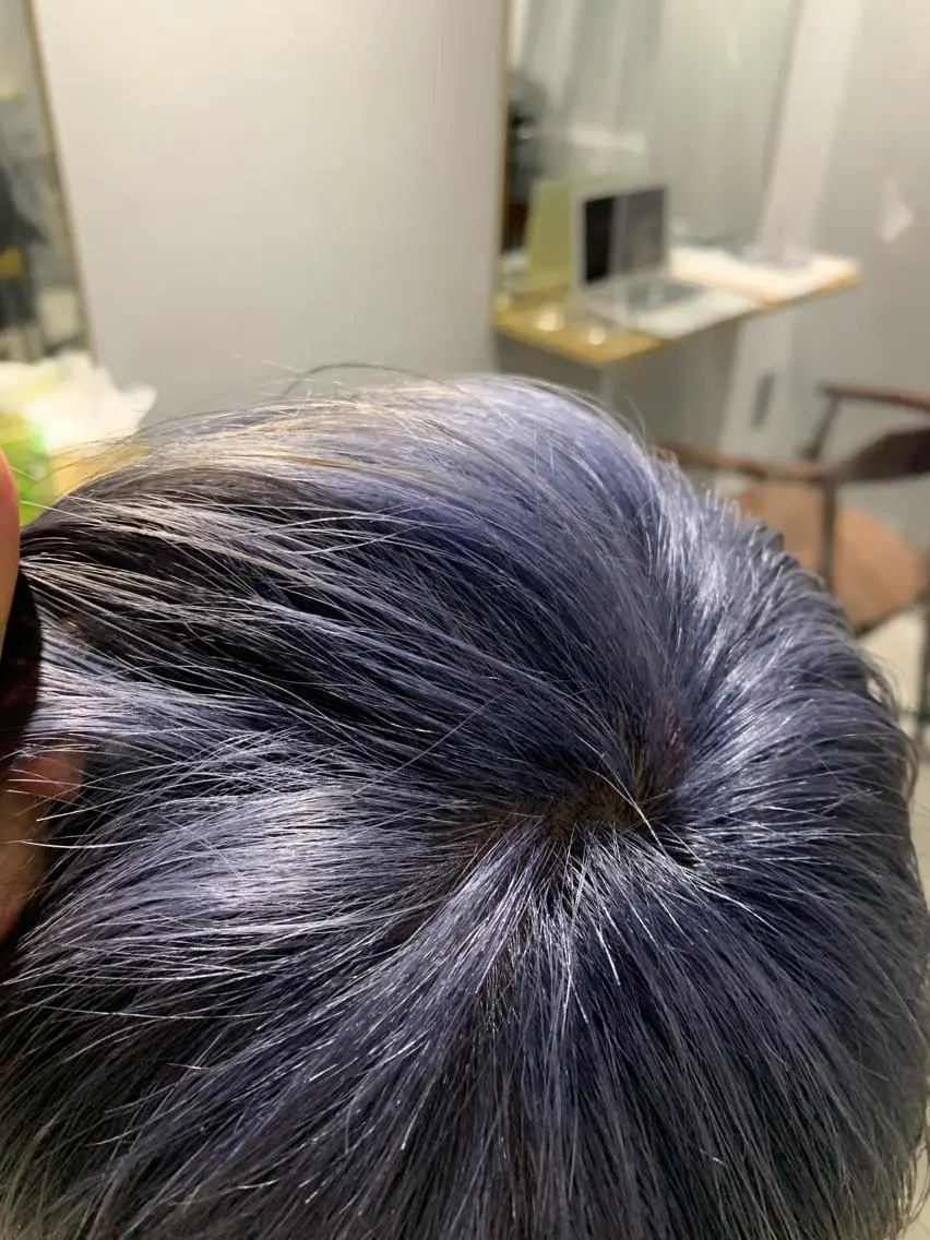 ショート カラー メンズ グラデーションカラー ボブパーマコテ巻き風 パーマNo1深江秀平のヘアスタイル